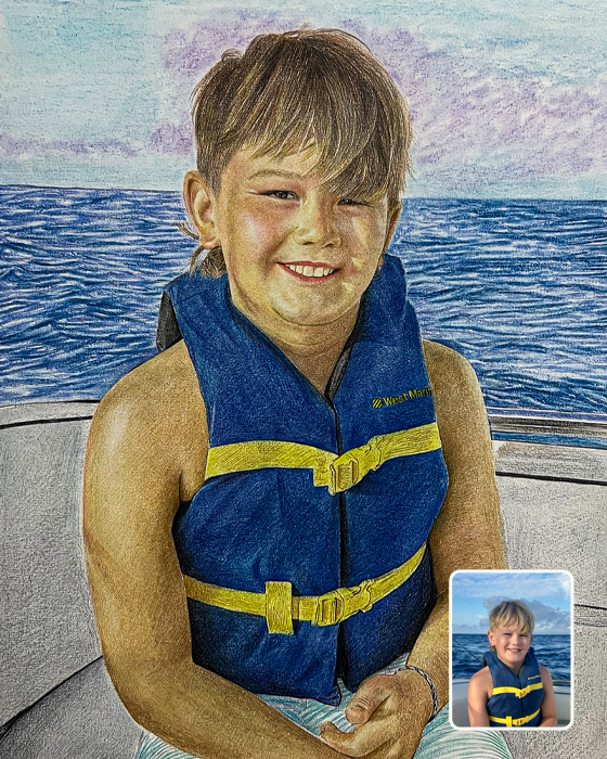 Colored Pencil Drawing From Photo